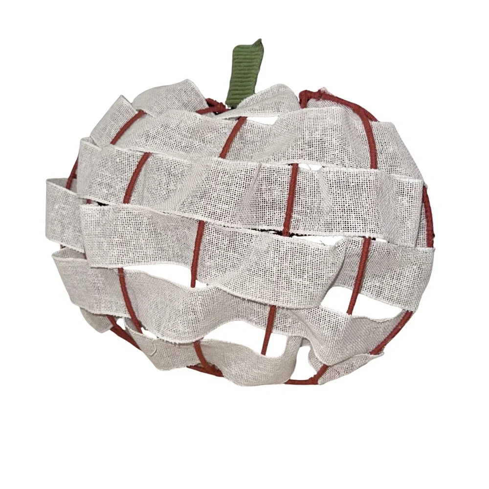 Rustic Burlap Pumpkin Wreath
